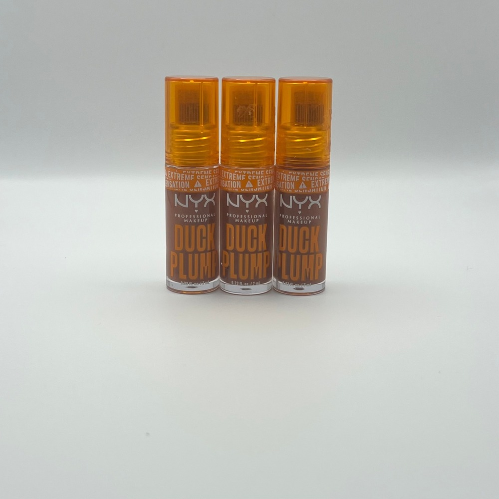 NYX Duck Plump Lip Gloss Brown of Applause 05 Extreme Plumping Gloss Lot of 3